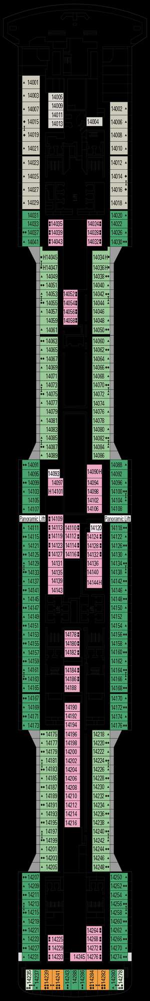 Deck plan for MSC Virtuosa