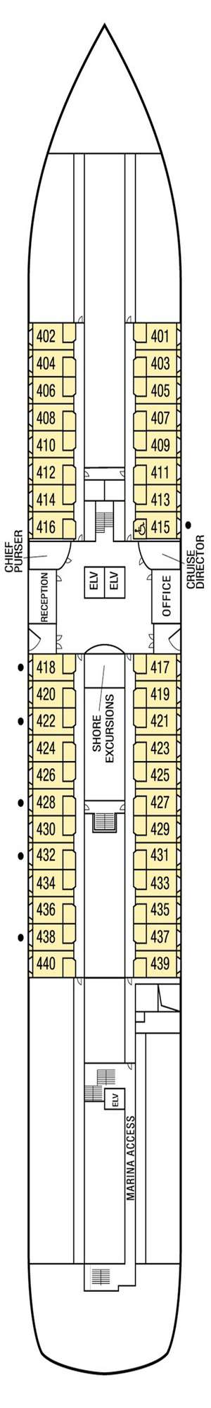 Deck plan for MS Paul Gauguin