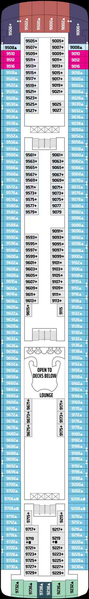 Deck plan for Norwegian Dawn