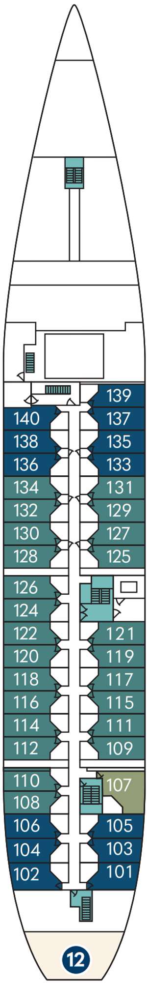 Deck plan for Wind Spirit