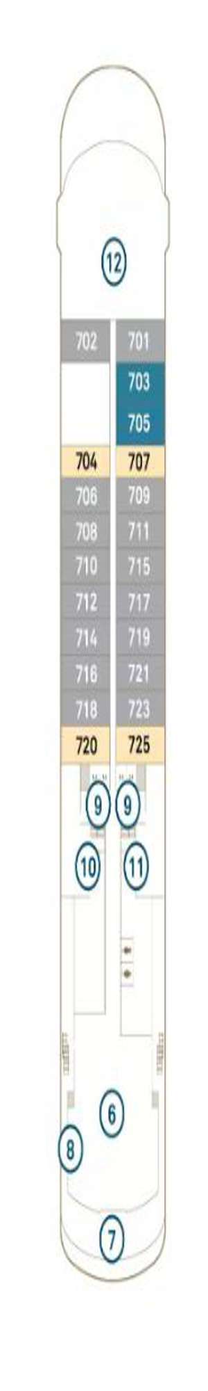 Deck plan for Scenic Eclipse II