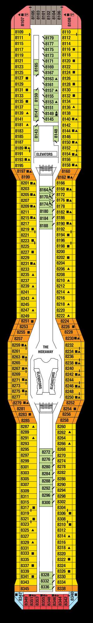 Deck plan for Celebrity Reflection