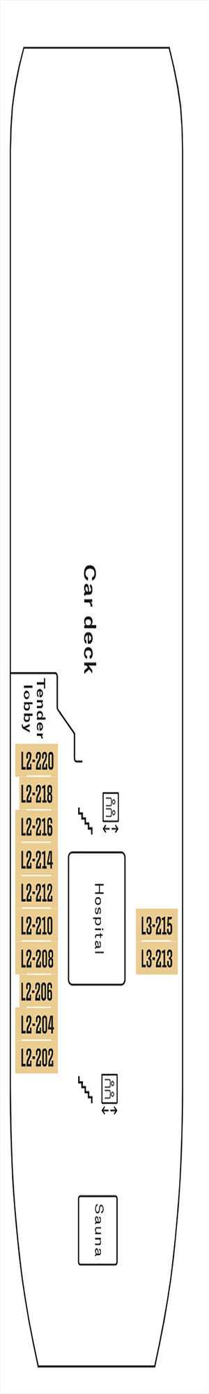 Deck plan for MS Nordnorge