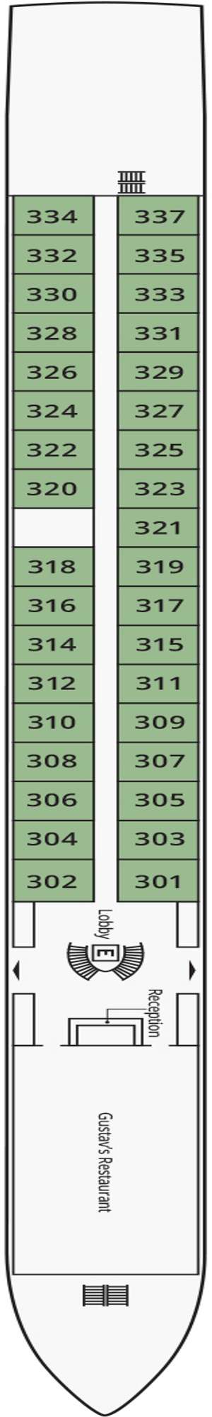 Deck plan for S.S. Emilie