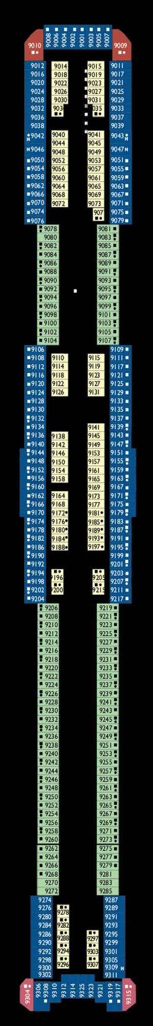Deck plan for Costa Toscana