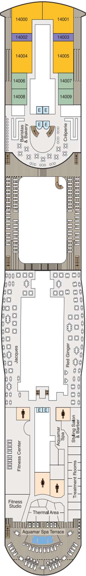 Deck plan for Oceania Sonata