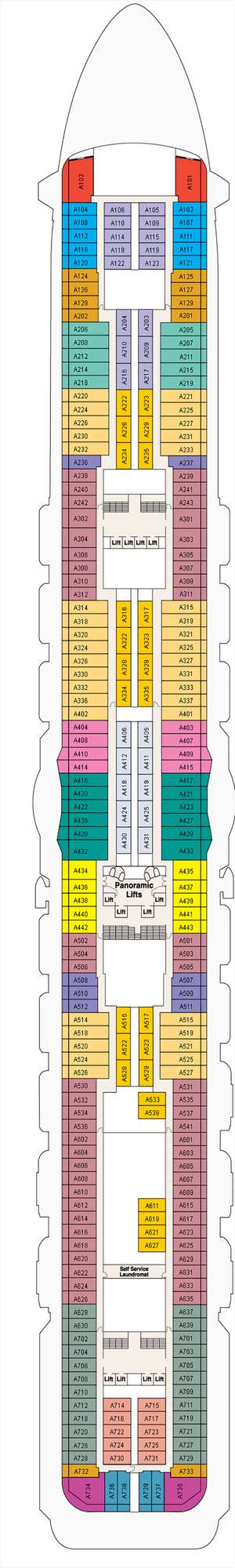 Deck plan for Sky Princess