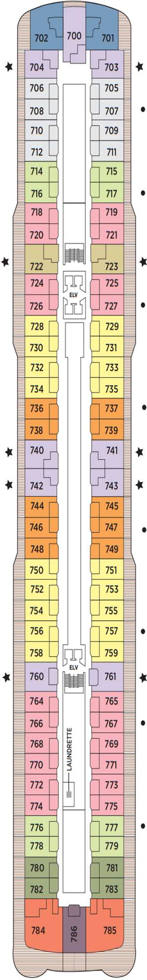 Deck plan for Regent Seven Seas Grandeur