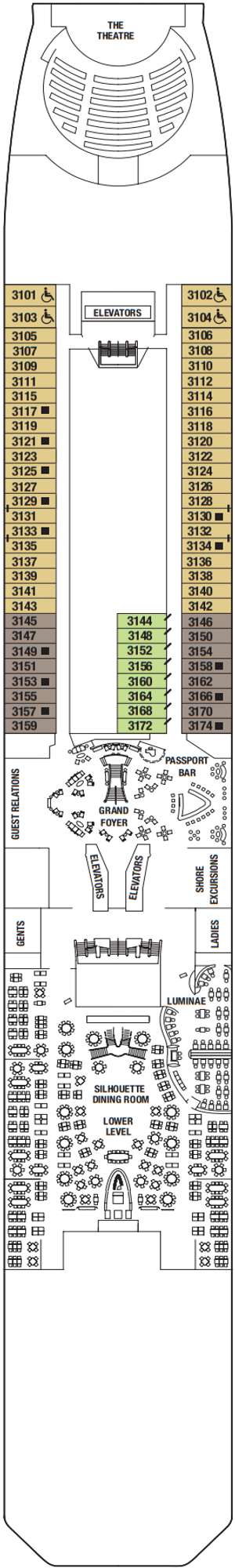 Deck plan for Celebrity Equinox