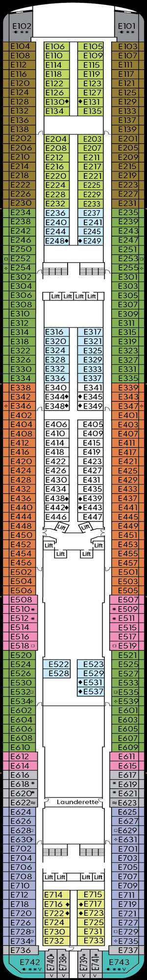 Deck plan for Britannia