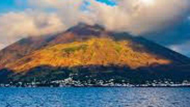 Stromboli Volcano (sailing past)