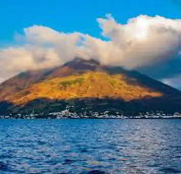 Stromboli Volcano, sailing past