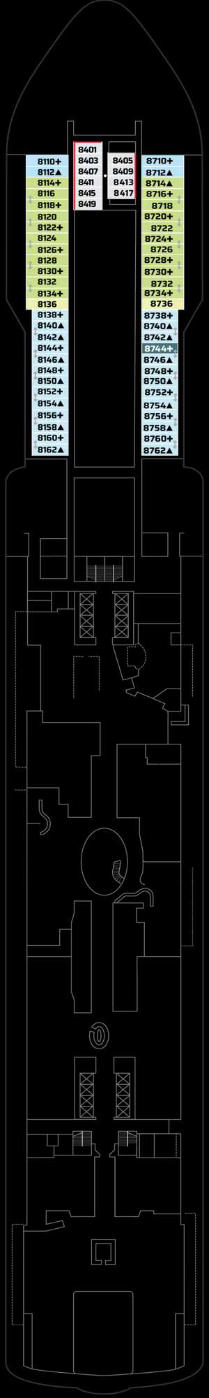 Deck plan for Norwegian Bliss