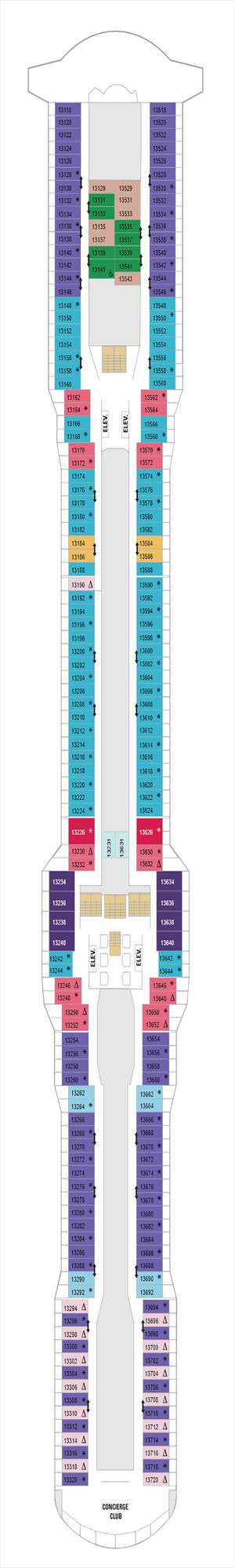 Deck plan for Odyssey of the Seas