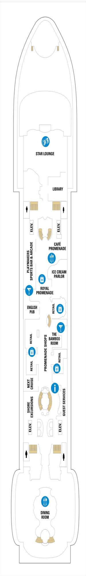 Deck plan for Mariner of the Seas