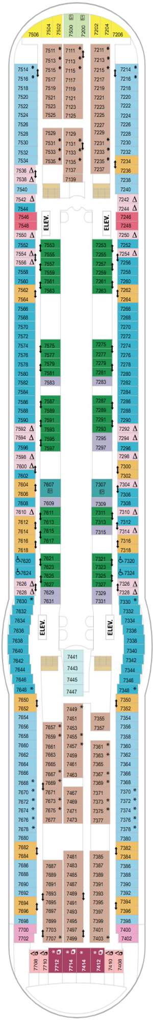 Deck plan for Liberty of the Seas