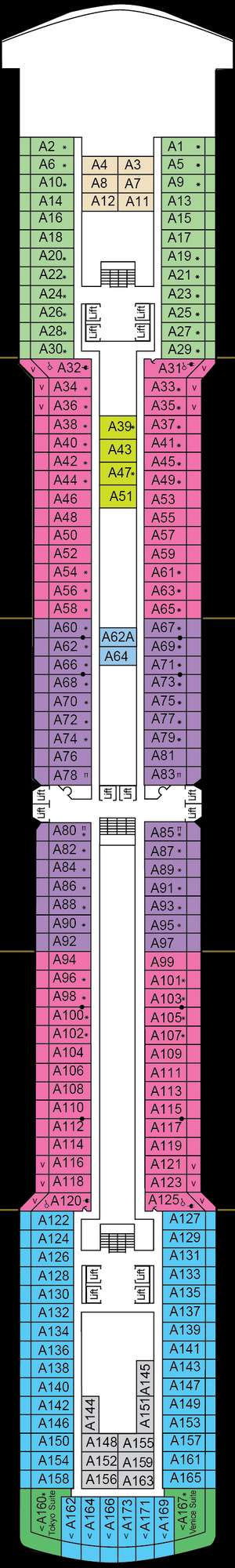 Deck plan for Arcadia