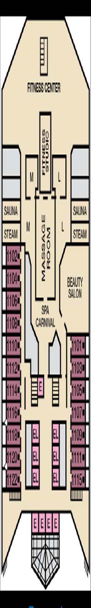 Deck plan for Carnival Liberty
