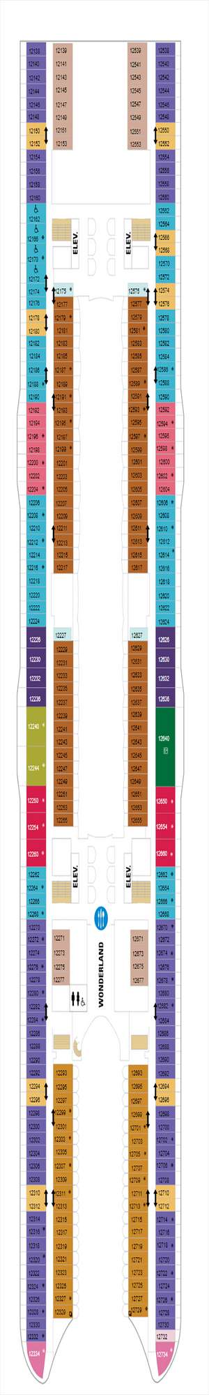 Deck plan for Symphony of the Seas