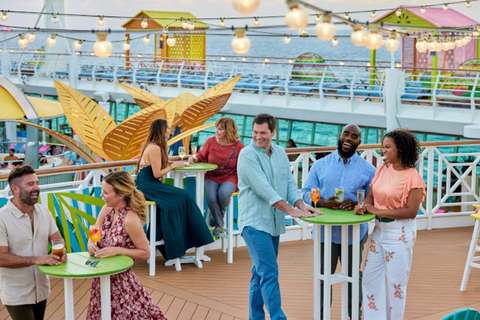 Image related to people chatting on the top deck