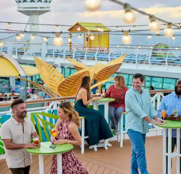 Image related to people chatting on the top deck