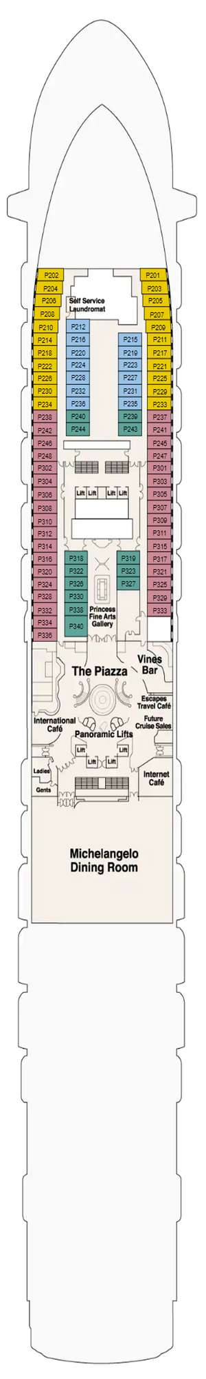 Deck plan for Emerald Princess