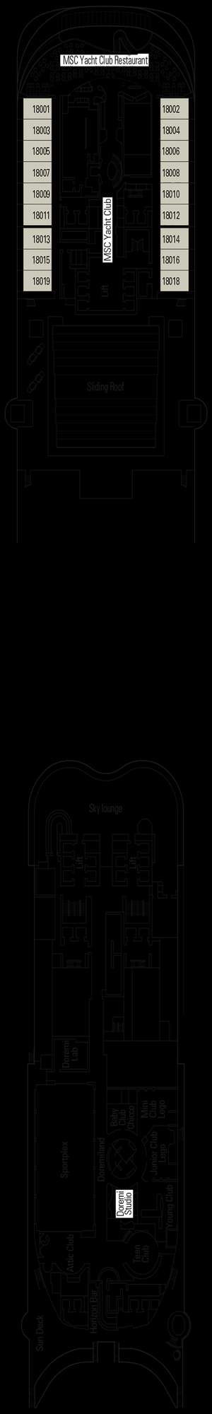 Deck plan for MSC Bellissima