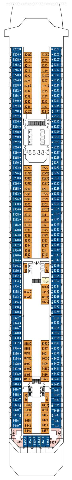 Deck plan for Costa Fascinosa