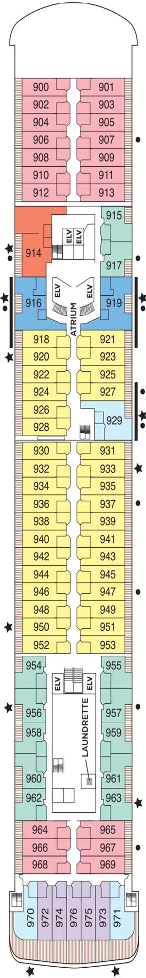 Deck plan for Regent Seven Seas Voyager
