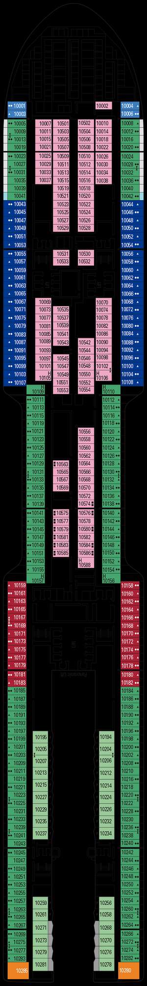 Deck plan for MSC World Europa