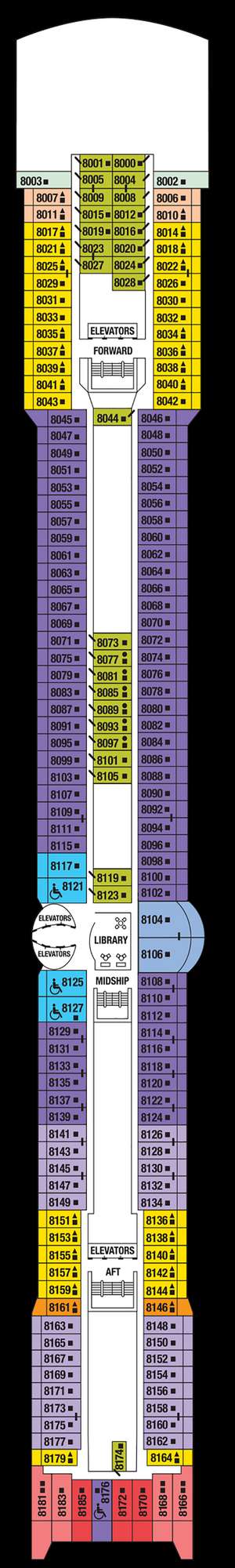 Deck plan for Celebrity Infinity