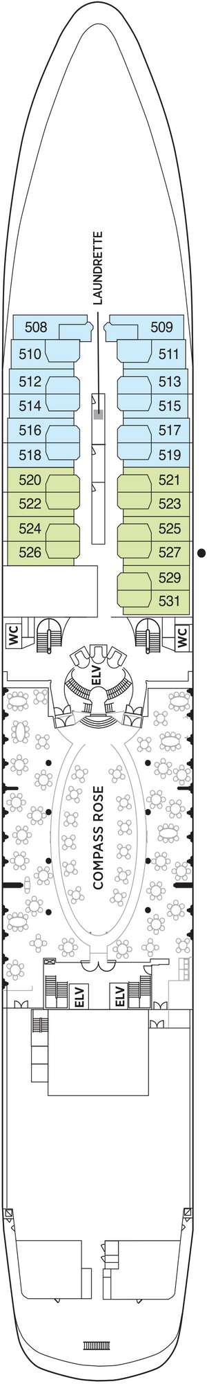 Deck plan for Regent Seven Seas Navigator