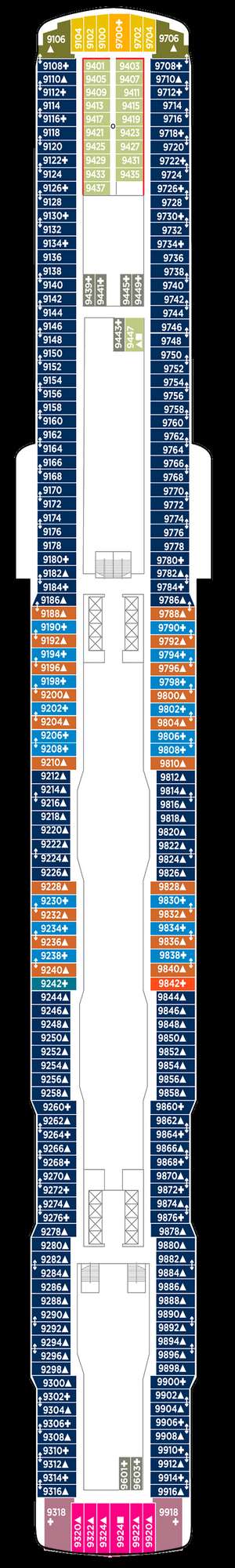 Deck plan for Norwegian Bliss