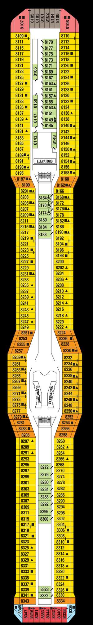 Deck plan for Celebrity Eclipse