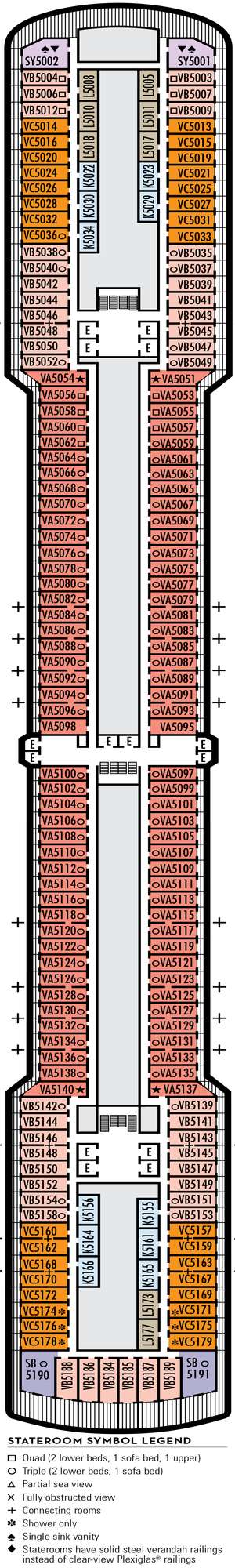 Deck plan for Zuiderdam