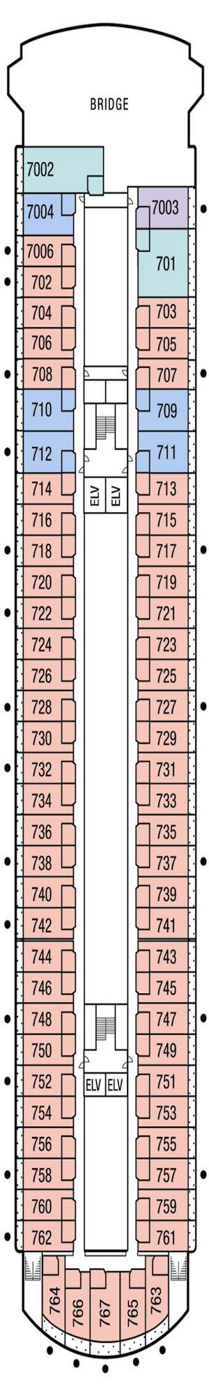 Deck plan for MS Paul Gauguin