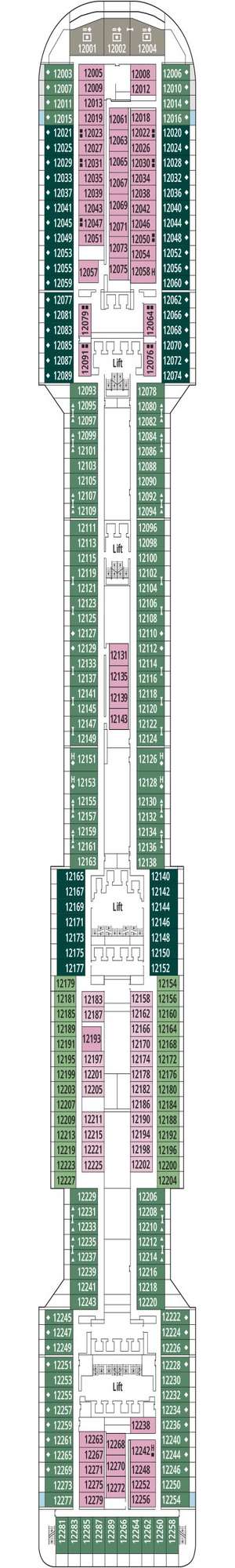 Deck plan for MSC Preziosa