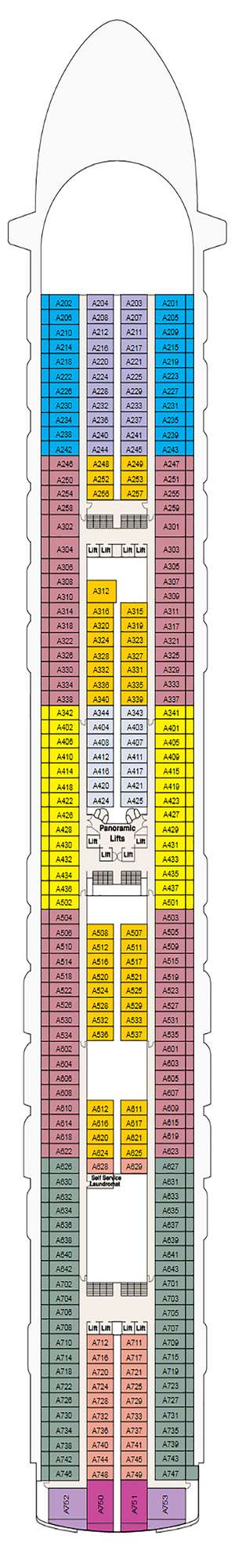 Deck plan for Ruby Princess