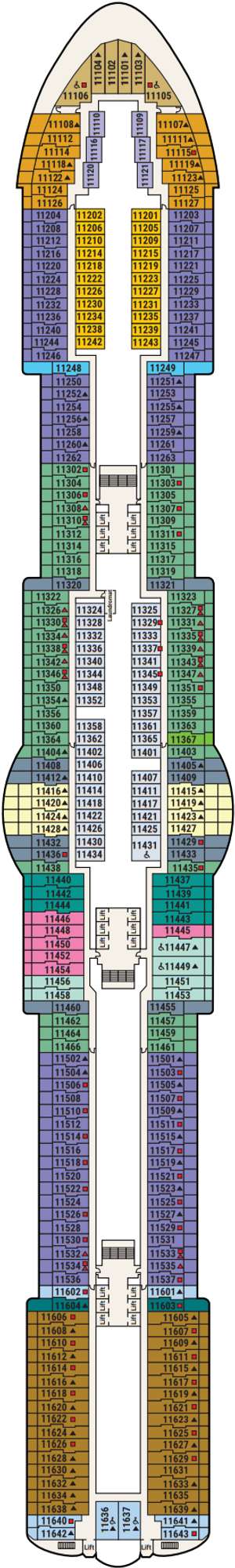 Deck plan for Sun Princess