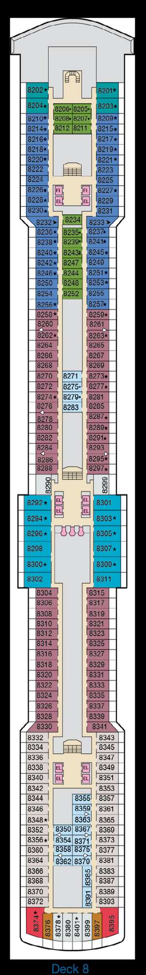 Deck plan for Carnival Luminosa