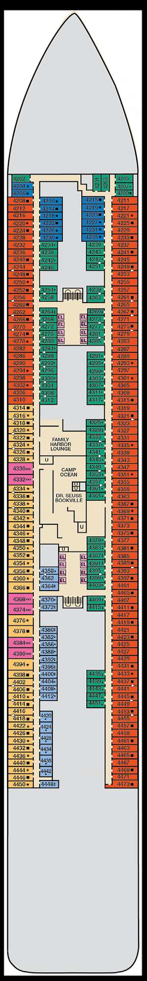 Deck plan for Carnival Mardi Gras