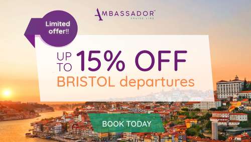 BRISTOL 15% OFF promotional banner