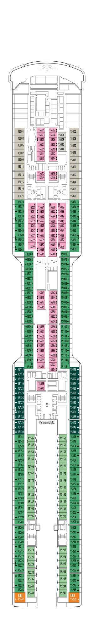Deck plan for MSC World Asia