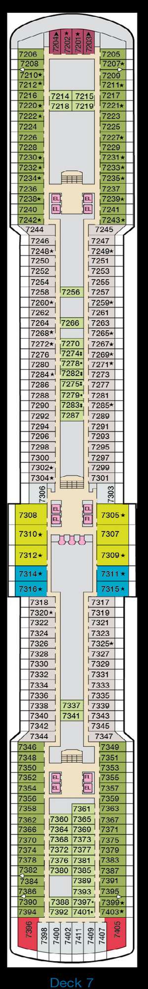 Deck plan for Carnival Luminosa