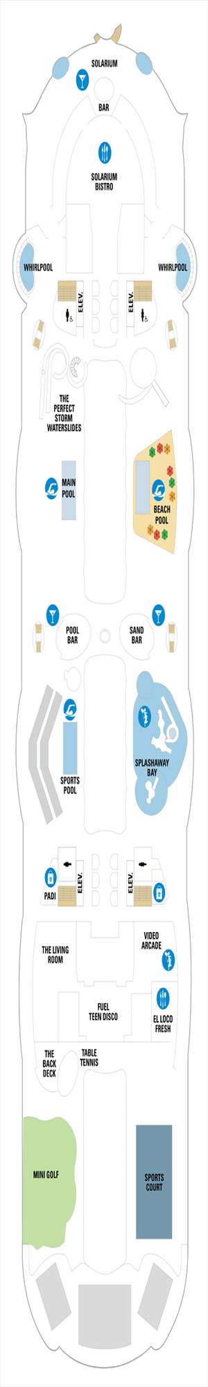 Deck plan for Symphony of the Seas