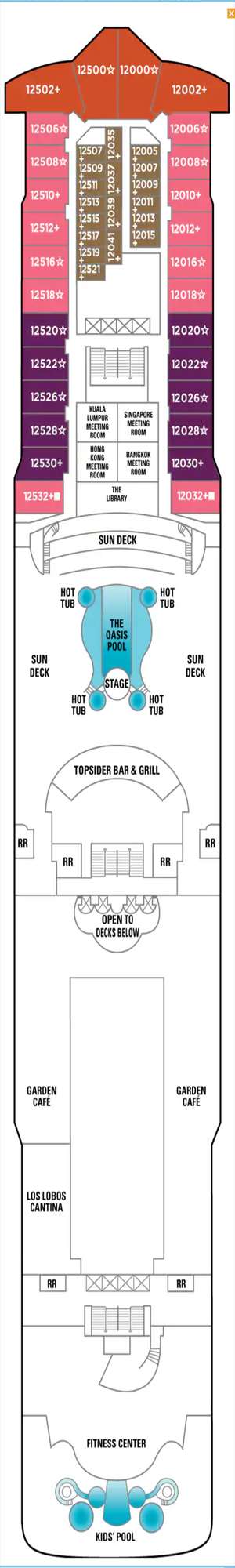 Deck plan for Norwegian Dawn