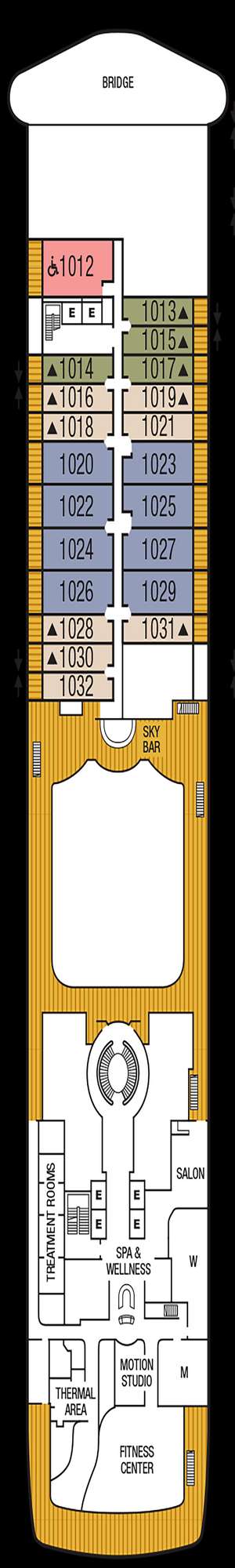 Deck plan for Seabourn Encore