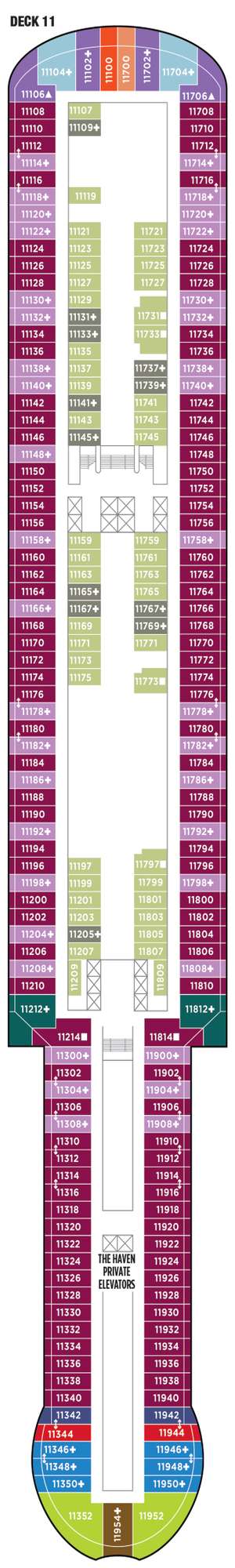 Deck plan for Norwegian Prima