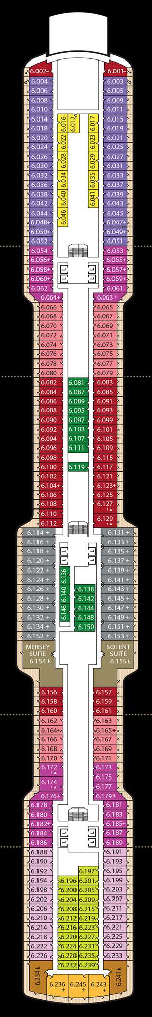 Deck plan for Queen Anne