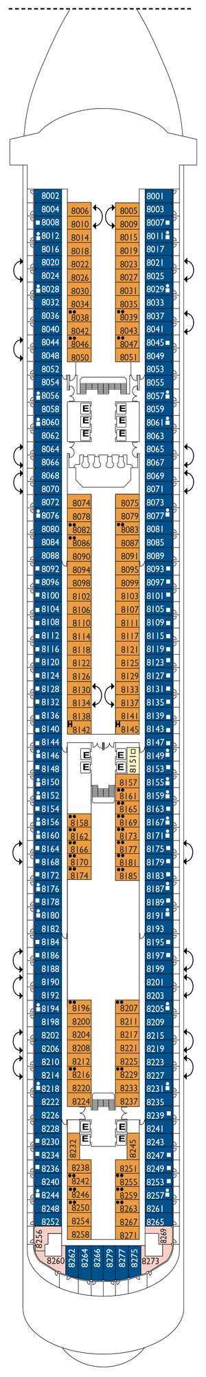 Deck plan for Costa Diadema